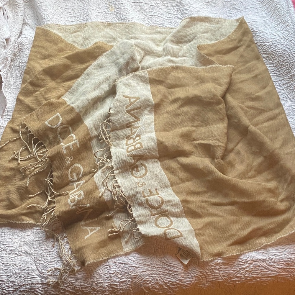 Dolce & Gabbana Beige and Cream Women's Scarf